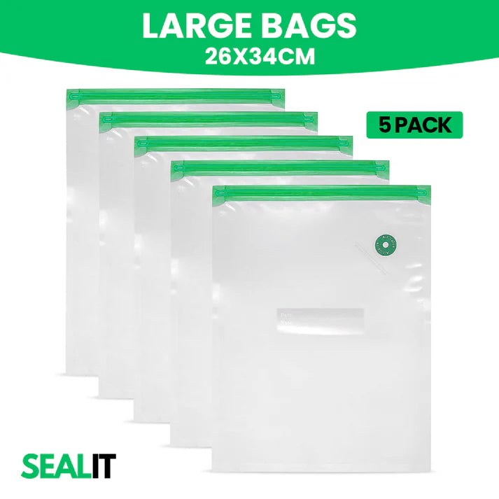 5x Large Bags - 26x34cm