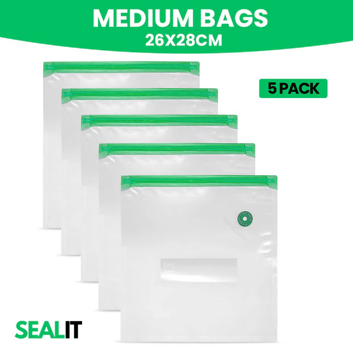 5x Medium Bags - 26x28cm